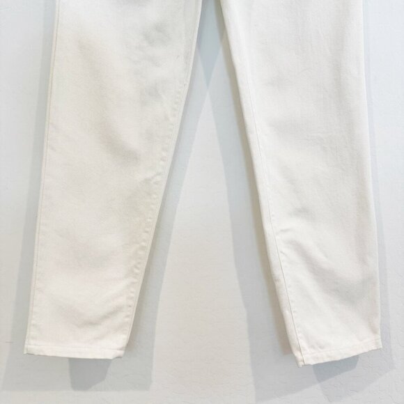St. John Denim High Rise Straight Leg Signature Jeans Luxury Casual White 10 - Picture 3 of 11